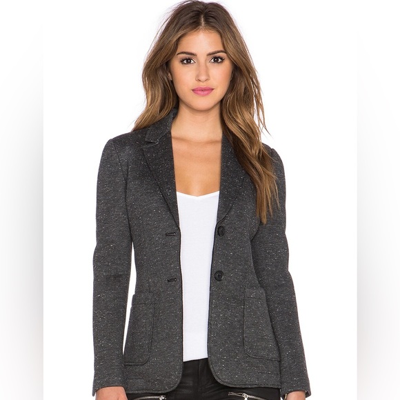 NEW ATM Bonded Knit Sport Blazer in Charcoal Grey Work Business Casual - Picture 2 of 13